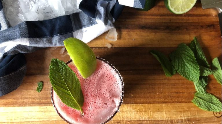 Salted Watermelon Mint Margaritas