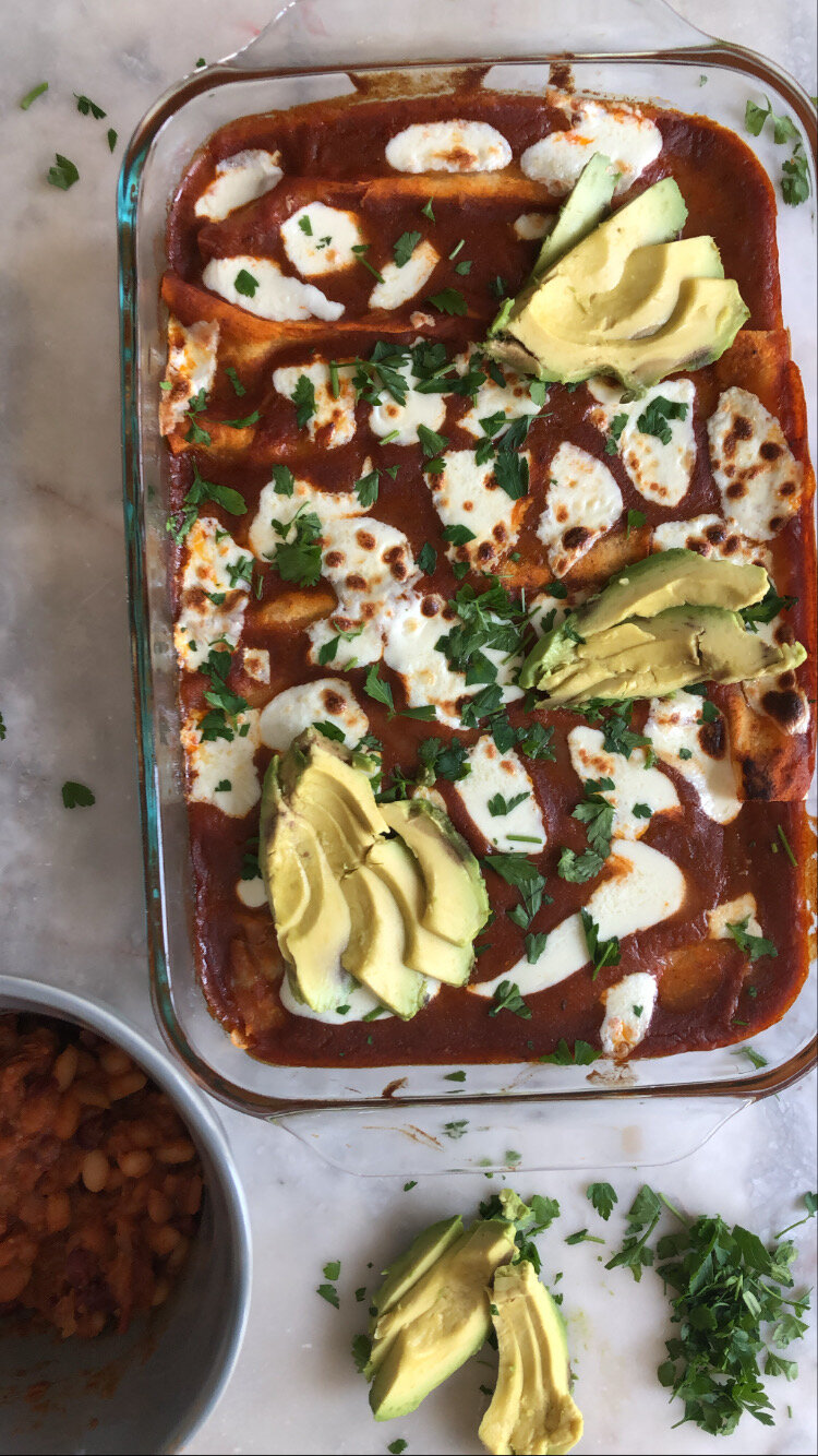 Vegetarian Healthy-ish Enchiladas