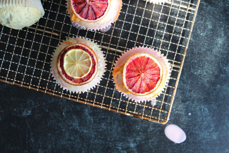 Blood Orange Poppy Seed Jumbo Muffins